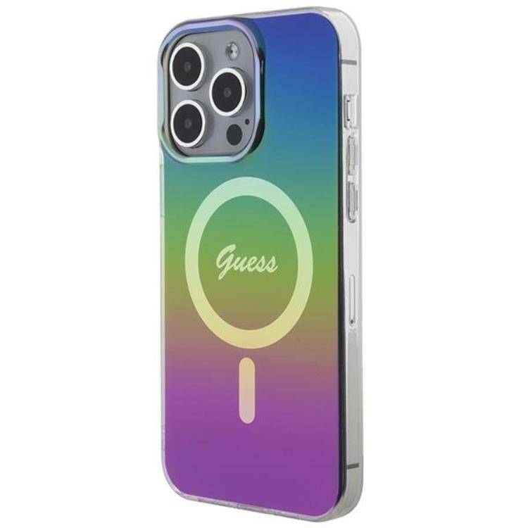 Guess Guess Mobilskal till iPhone 15 Pro Magsafe IML Iridescent - Svart