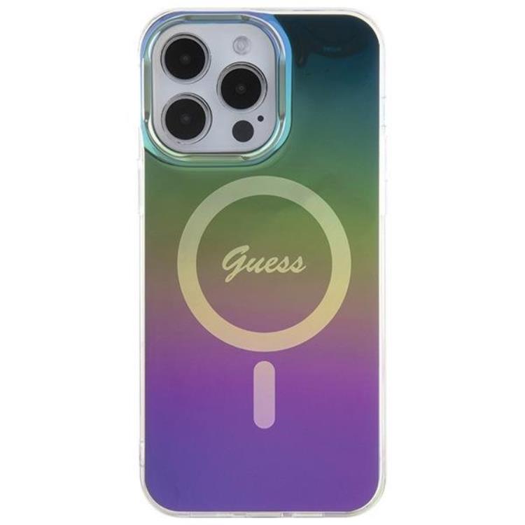 Guess Guess Mobilskal till iPhone 15 Pro Magsafe IML Iridescent - Svart