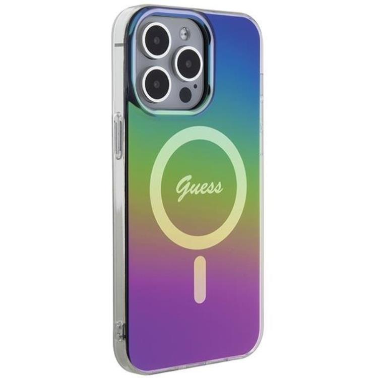 Guess Guess Mobilskal till iPhone 15 Pro Magsafe IML Iridescent - Svart