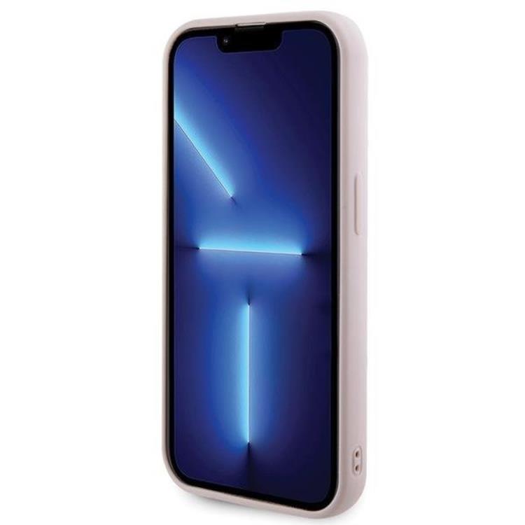 Guess Guess Mobilskal till iPhone 15 Pro Max Quilted Metal Logo - Rosa