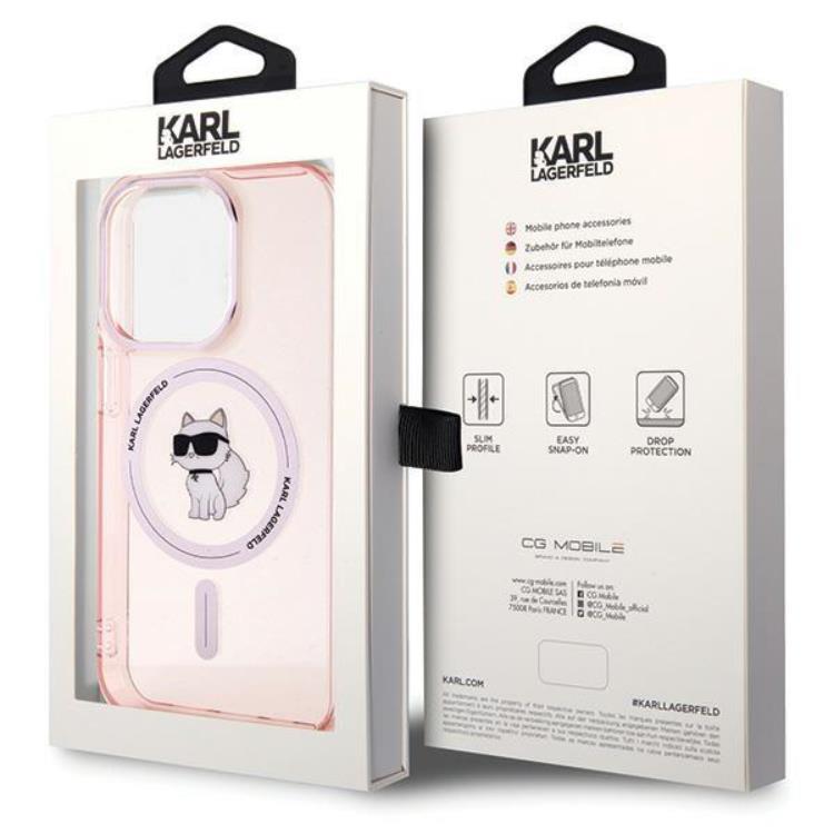 KARL LAGERFELD KARL LAGERFELD Mobilskal till iPhone 15 Pro Max Magsafe IML - Rosa