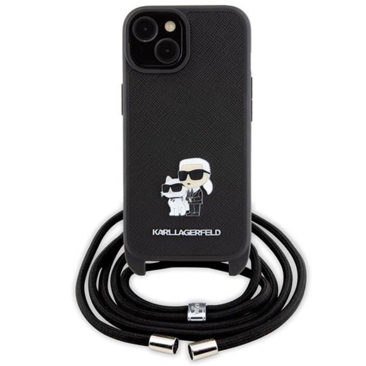 KARL LAGERFELD Karl Lagerfeld iPhone 15 Plus Halsbandsskal Crossbody Saffiano