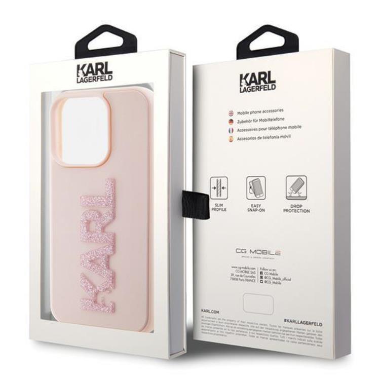 KARL LAGERFELD Karl Lagerfeld Mobilskal till iPhone 15 Pro 3D Glitter Logo