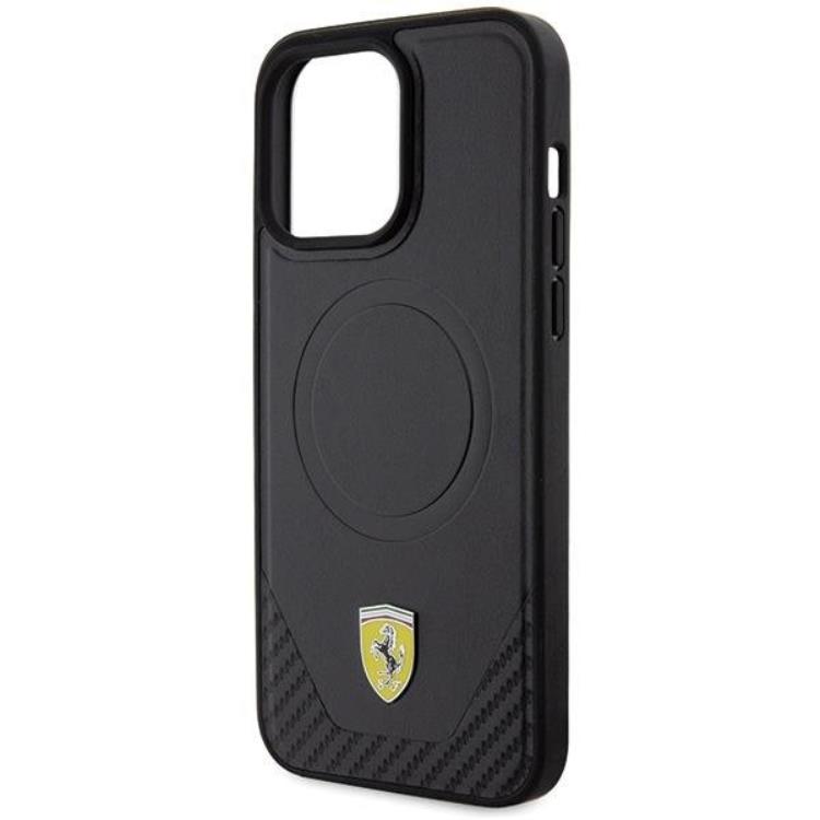 Ferrari Ferrari Mobilskal till iPhone 15 Pro Magsafe Carbon Metal Logo