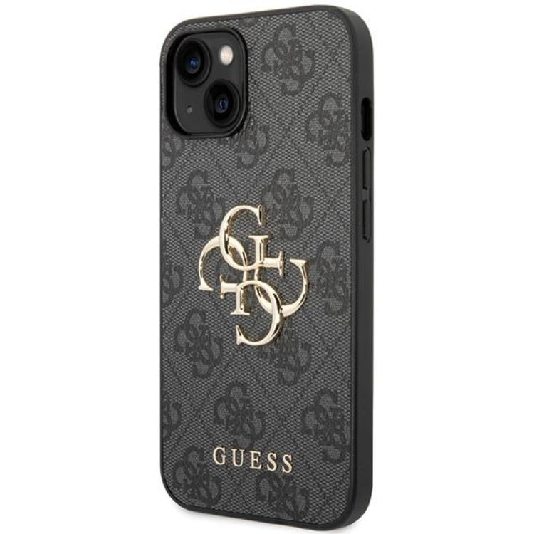 Guess Guess iPhone 15 Mobilskal Big Metall Logo - Grå