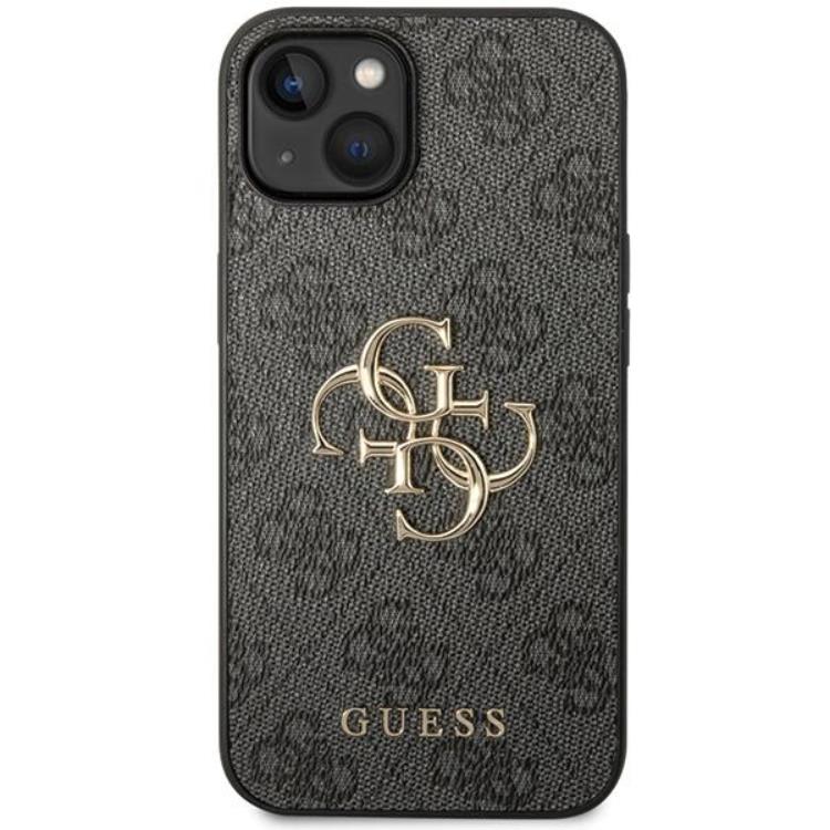 Guess Guess iPhone 15 Mobilskal Big Metall Logo - Grå