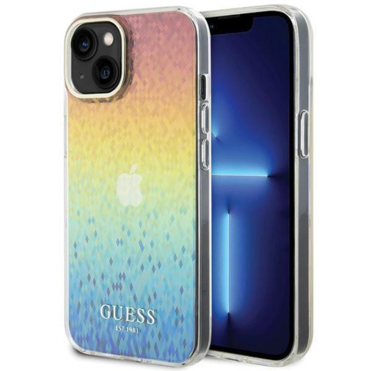 Guess Guess Mobilskal till iPhone 15 IML Mirror Disco Iridescent - Flerfärgad