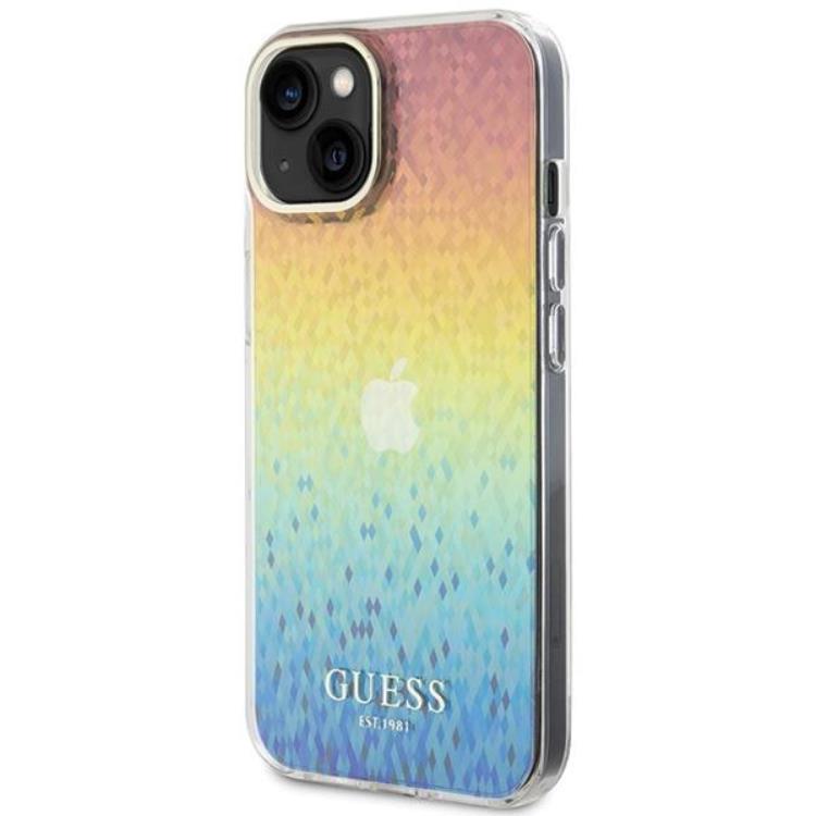 Guess Guess Mobilskal till iPhone 15 IML Mirror Disco Iridescent - Flerfärgad