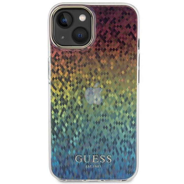Guess Guess Mobilskal till iPhone 15 IML Mirror Disco Iridescent - Flerfärgad