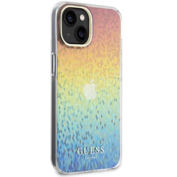 Guess Guess Mobilskal till iPhone 15 IML Mirror Disco Iridescent - Flerfärgad