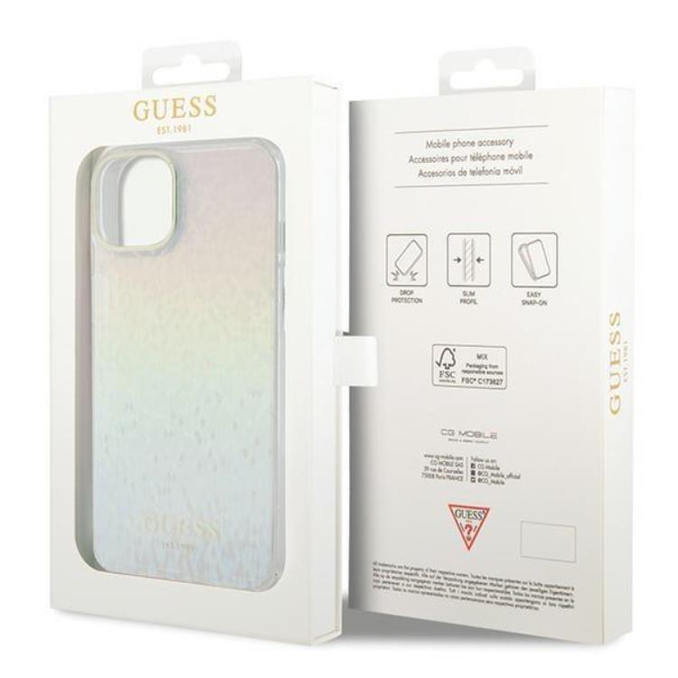 Guess Guess Mobilskal till iPhone 15 IML Mirror Disco Iridescent - Flerfärgad