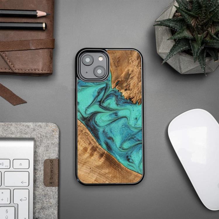 Bewood Bewood Mobilskal till iPhone 15 Plus Unique Turquoise - Svart
