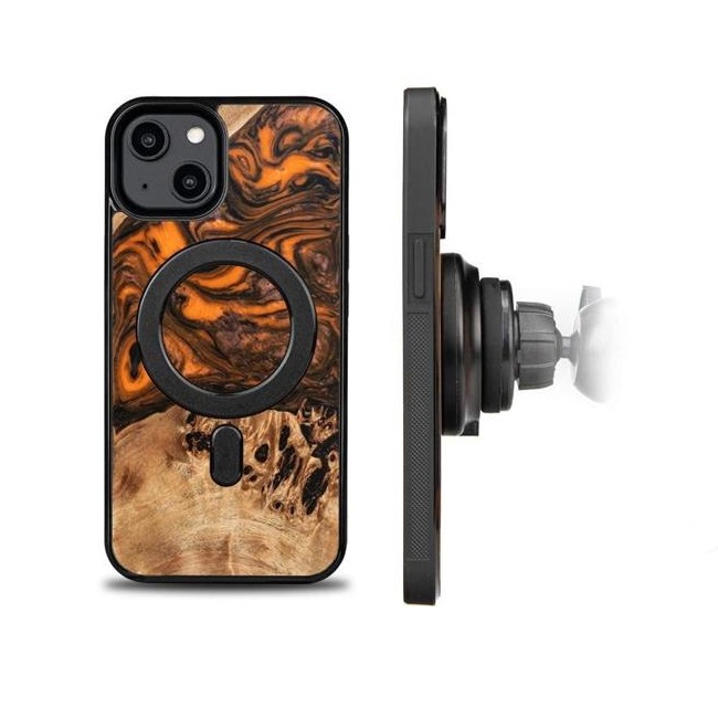 Bewood Bewood Mobilskal till iPhone 15 Plus MagSafe Unique Orange - Orange/Svart