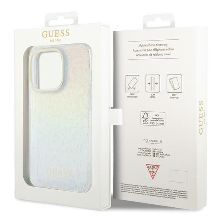 Guess Guess Mobilskal till iPhone 15 Pro IML Mirror Disco Iridescent