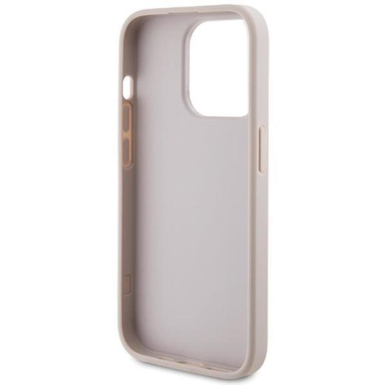 Guess Guess Mobilskal till iPhone 15 Pro Metall Gold Logo - Rosa