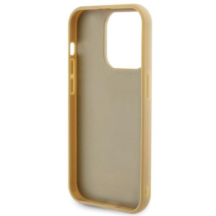 Guess Guess Mobilskal till iPhone 15 Pro Disco Metal Script - Guld