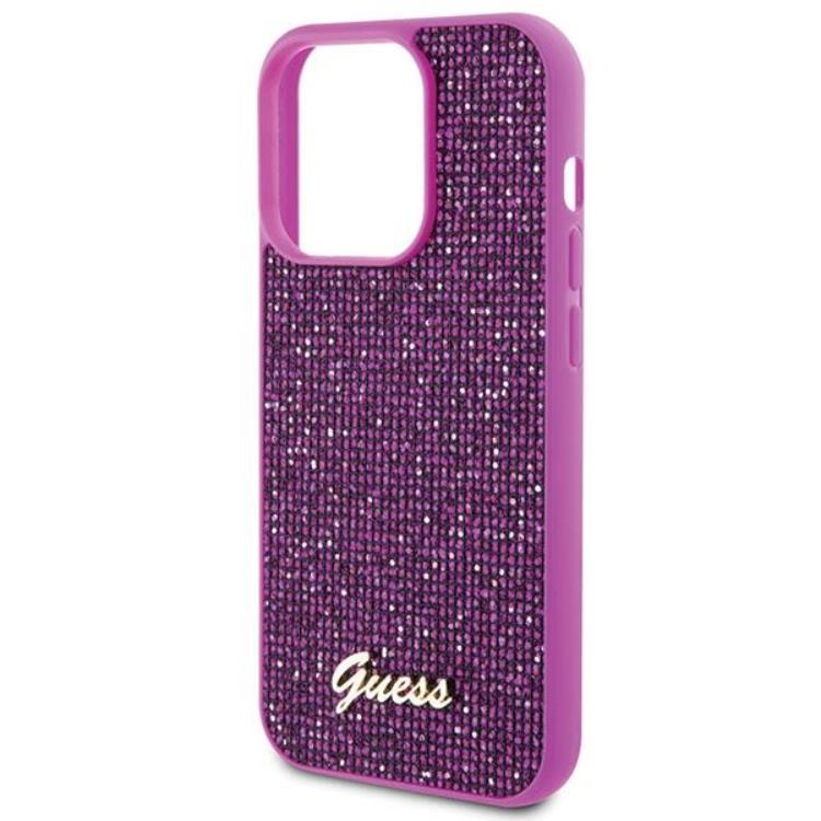 Guess Guess Mobilskal till iPhone 15 Pro Disco Metal Script - Rosa