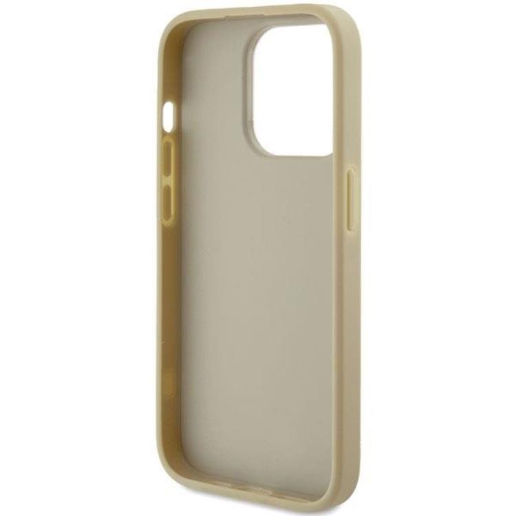 Guess Guess Mobilskal till iPhone 15 Pro Glitter Script Big - Guld