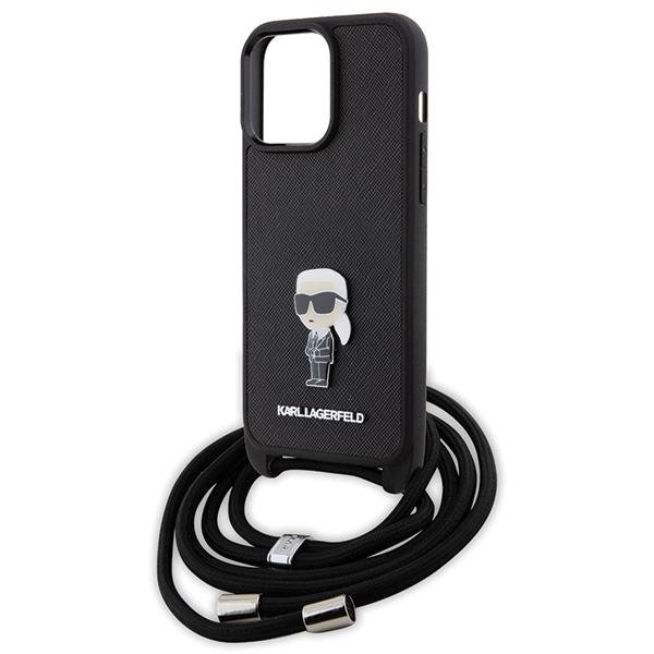 KARL LAGERFELD Karl Lagerfeld iPhone 15 Pro Halsbandsskal Monogram Metal Pin