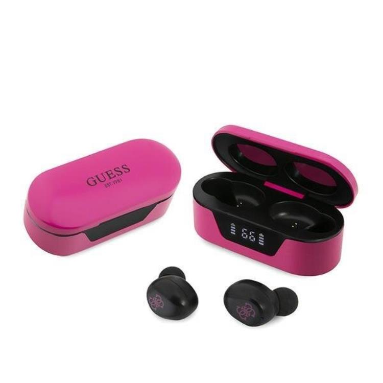 Guess Guess TWS Bluetooth 5.0 Hörlurar + Dockningsstation - Magenta