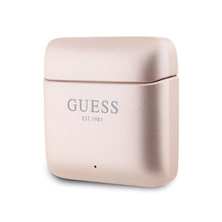 Guess Guess TWS Bluetooth In-Ear Hörlurar + Dock Printed Logo - Rosa Guld