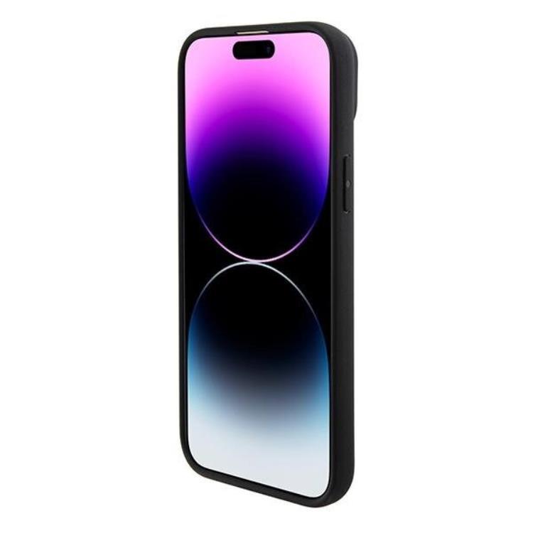 BMW BMW iPhone 15 Skal Magsafe Läder Hot Stamp - Svart