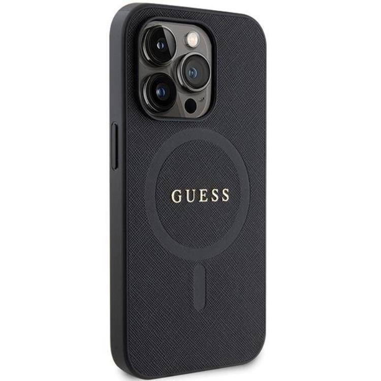 Guess Guess Mobilskal till iPhone 11/XR Magsafe Saffiano - Svart