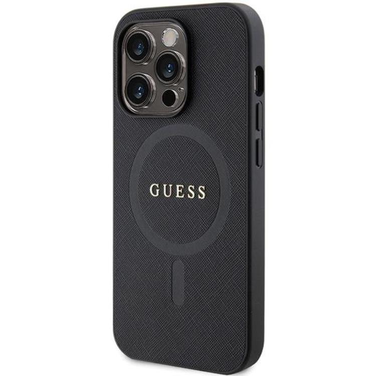 Guess Guess Mobilskal till iPhone 14 Pro Max Magsafe Saffiano - Svart