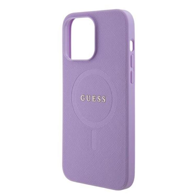 Guess Guess Mobilskal till iPhone 15 Pro Max Magsafe Saffiano - Lila