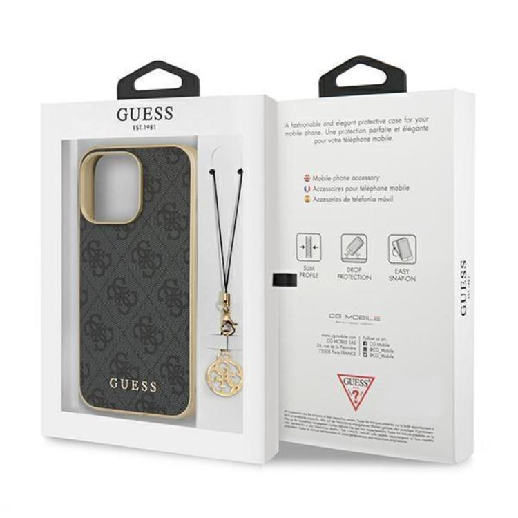 Guess Guess Mobilskal till iPhone 13 Pro Max Charms Collection - Grå