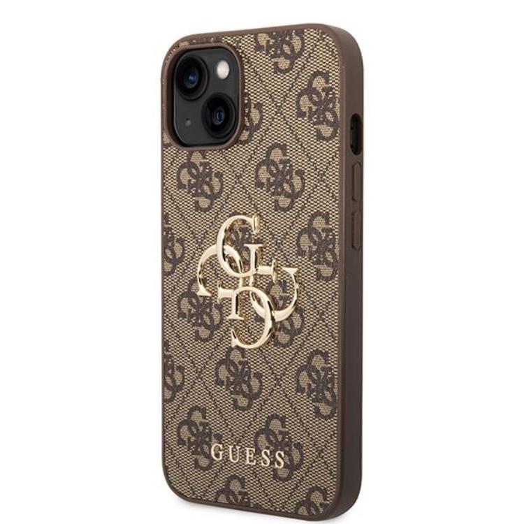 Guess Guess iPhone 15 Plus Mobilskal Big Metall Logo - Brun