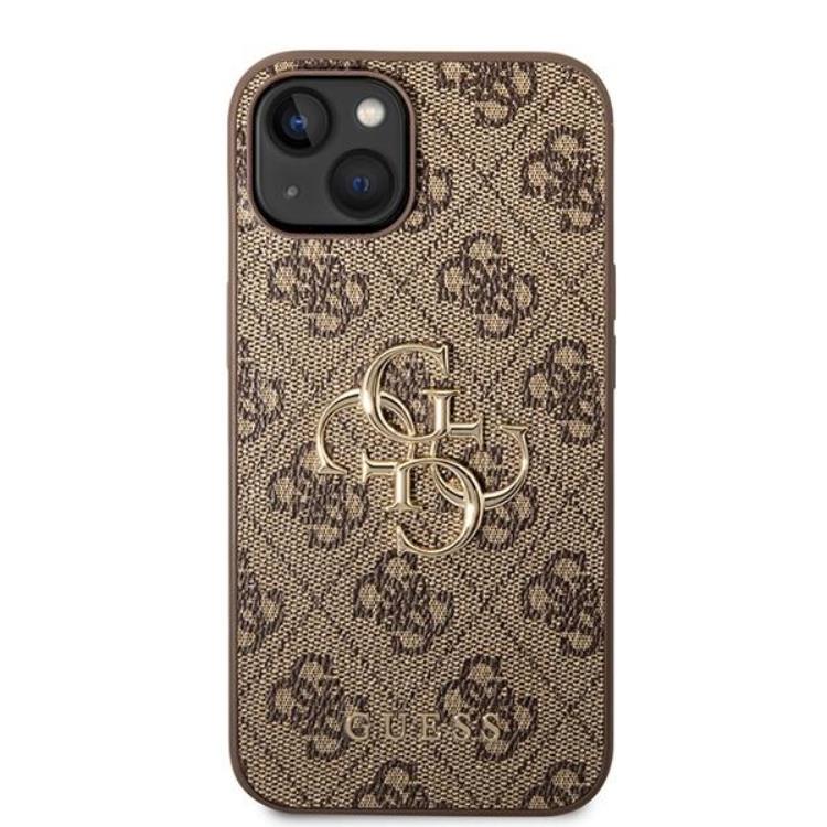 Guess Guess iPhone 15 Plus Mobilskal Big Metall Logo - Brun