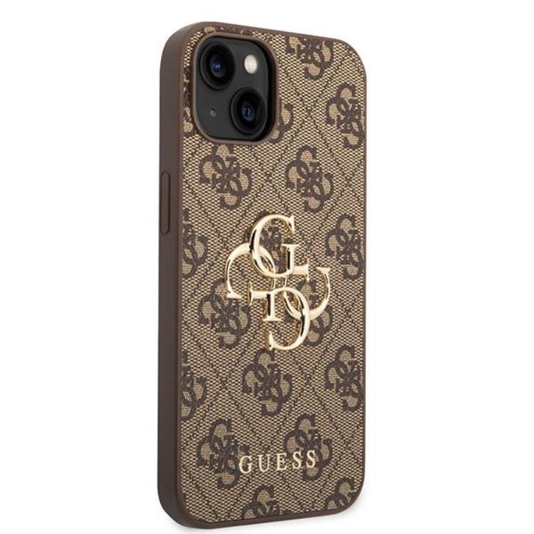 Guess Guess iPhone 15 Plus Mobilskal Big Metall Logo - Brun