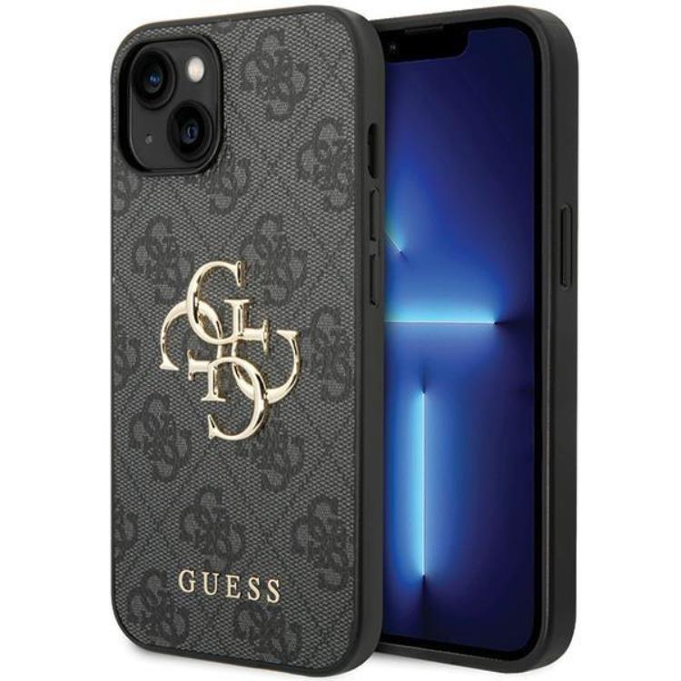 Guess Guess iPhone 15 Plus Mobilskal Big Metall Logo - Grå