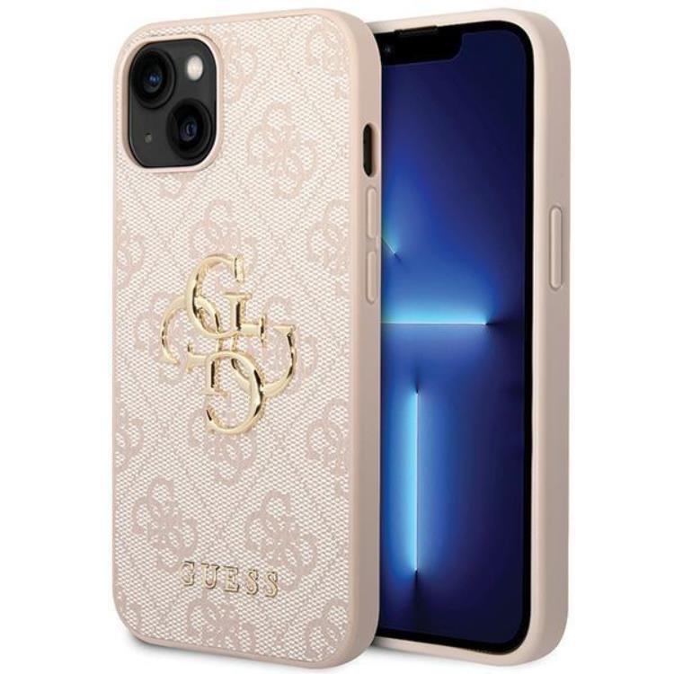 Guess Guess iPhone 15 Plus Mobilskal Big Metall Logo - Rosa