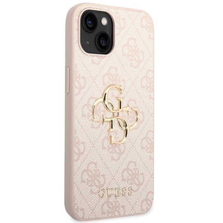 Guess Guess iPhone 15 Plus Mobilskal Big Metall Logo - Rosa