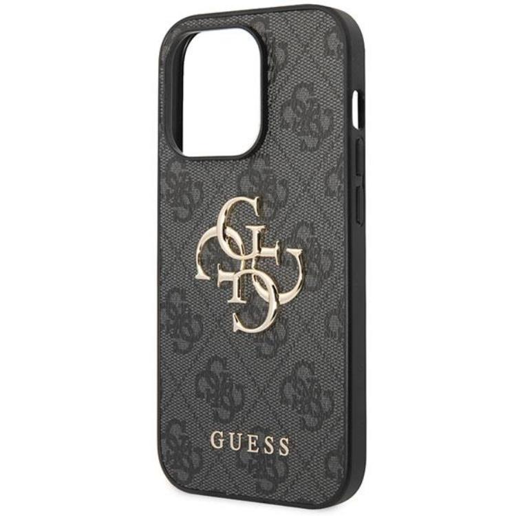Guess Guess Mobilskal till iPhone 15 Pro Big Metall Logo - Grå