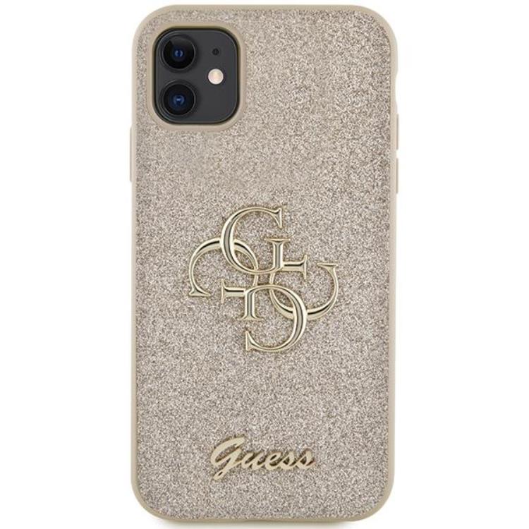 Guess Guess Mobilskal till iPhone 11/XR Glitter Script Big 4G - Svart
