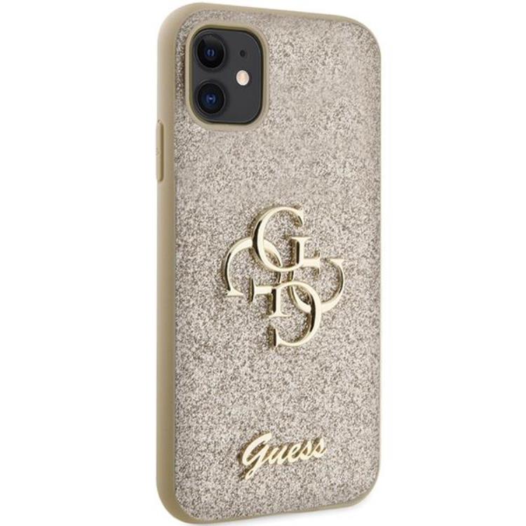 Guess Guess Mobilskal till iPhone 11/XR Glitter Script Big 4G - Svart