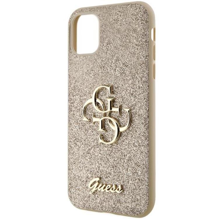 Guess Guess Mobilskal till iPhone 11/XR Glitter Script Big 4G - Svart