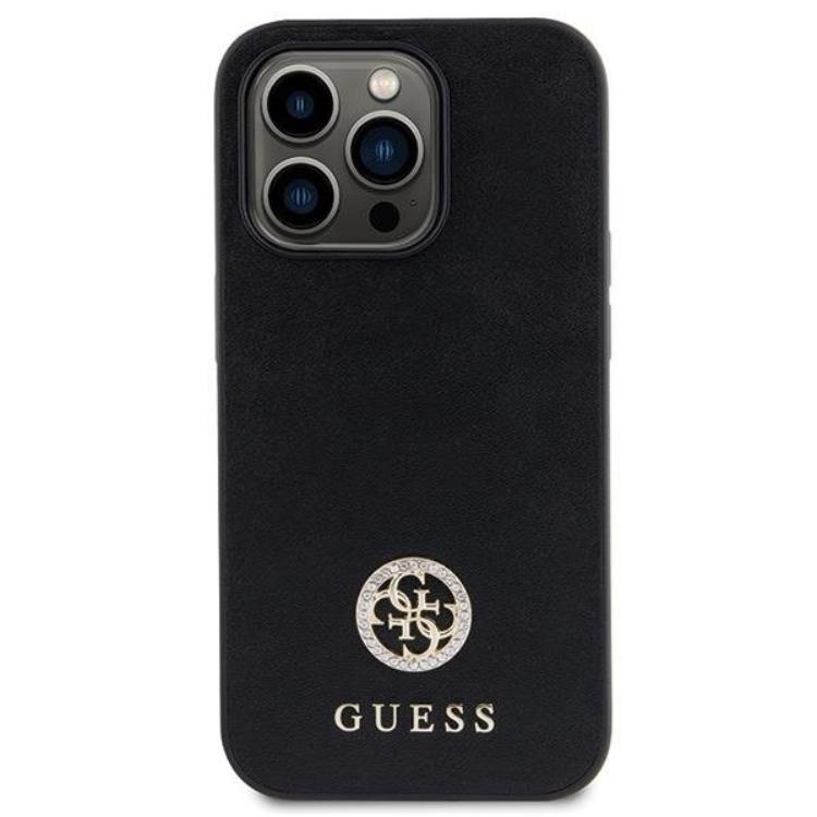 Guess Guess iPhone 15 Pro Mobilskal Strass Metal Logo - Svart