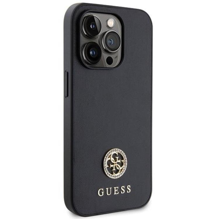 Guess Guess iPhone 15 Pro Mobilskal Strass Metal Logo - Svart