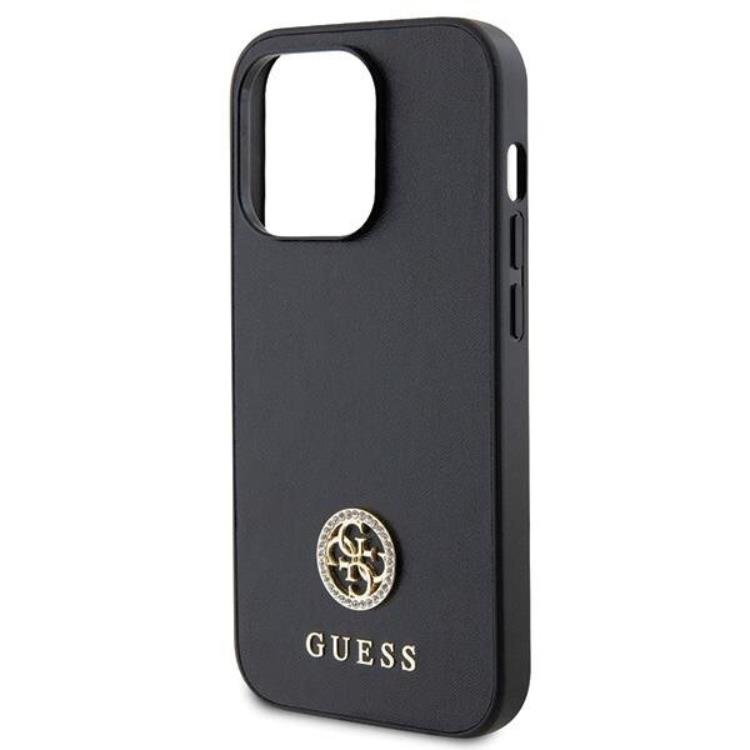 Guess Guess iPhone 15 Pro Mobilskal Strass Metal Logo - Svart