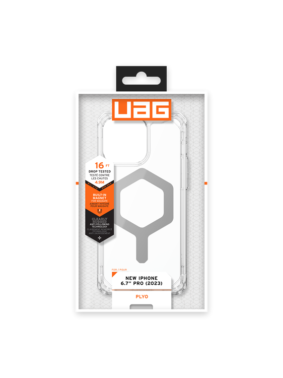UAG UAG Mobilskal till iPhone 15 Pro Max Magsafe Plyo - Ice/Silver