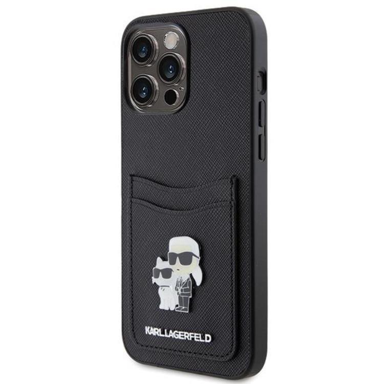 KARL LAGERFELD Karl Lagerfeld iPhone 15 Pro Max Mobilskal Korthållare KC - Svart