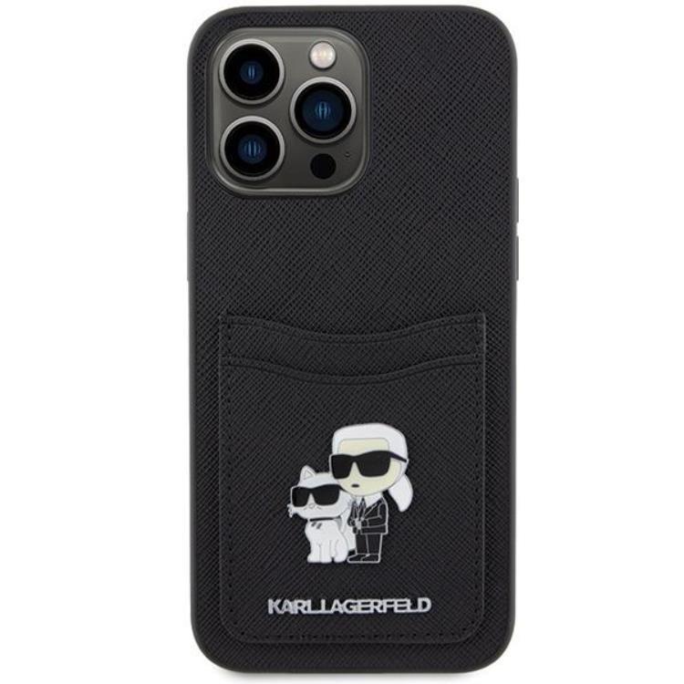 KARL LAGERFELD Karl Lagerfeld iPhone 15 Pro Max Mobilskal Korthållare KC - Svart