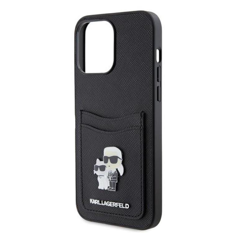 KARL LAGERFELD Karl Lagerfeld iPhone 15 Pro Max Mobilskal Korthållare KC - Svart