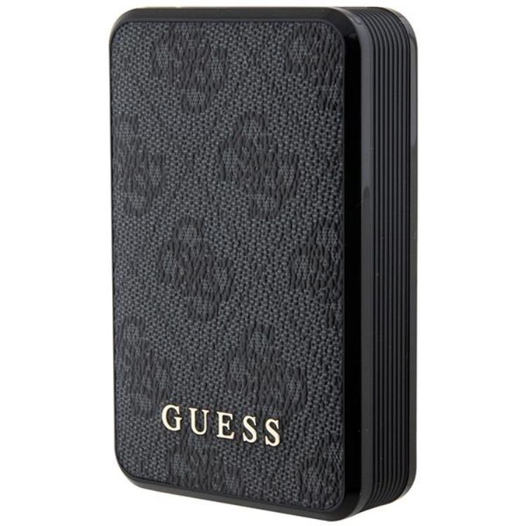 Guess Guess Powerbank 18W 10000mAh 4G Läder Metal Logo - Svart