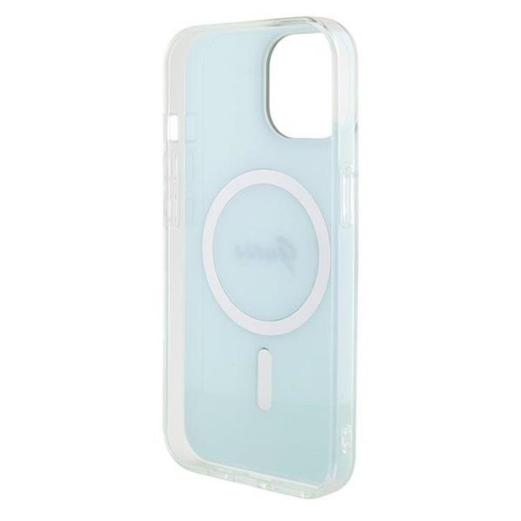 Guess Guess Mobilskal till iPhone 15 Plus Magsafe IML Iridescent - Turquoise