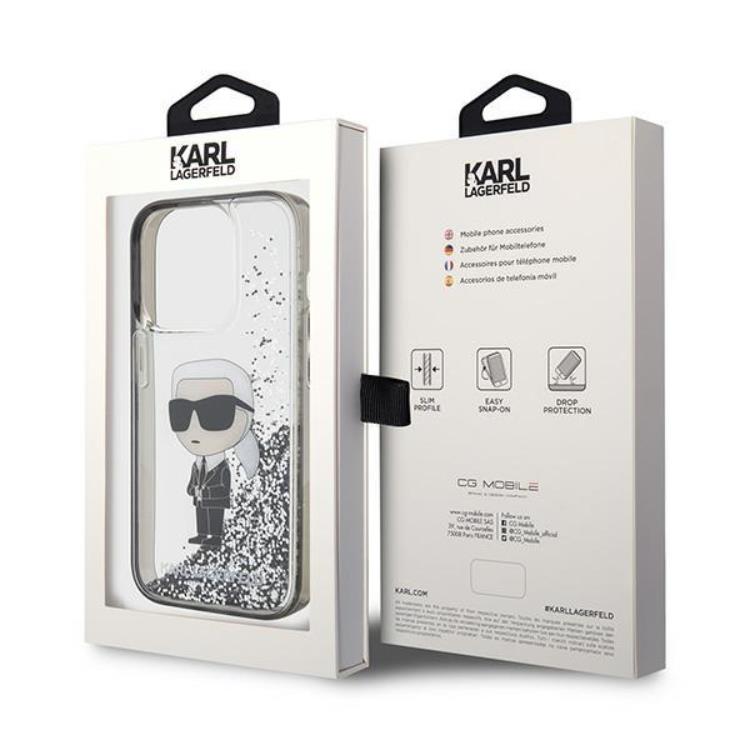 KARL LAGERFELD Karl Lagerfeld Mobilskal till iPhone 15 Pro Max Liquid Glitter Ikonik